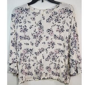 Anthropologie Lush Shirt Womens Large Cottagecore Whimsical Fairycore Flowy Boho